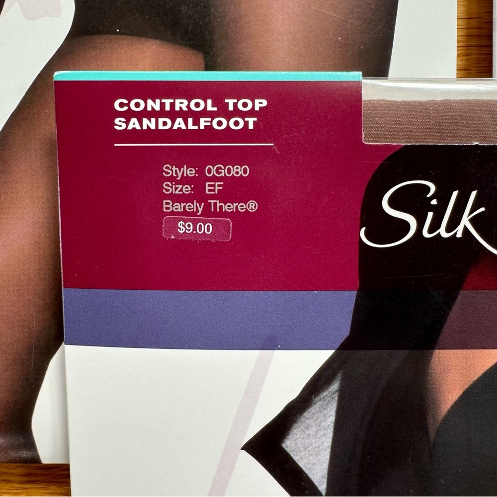 Hanes control top, sandal foot, waste smoother tights. - Picture 2 of 5
